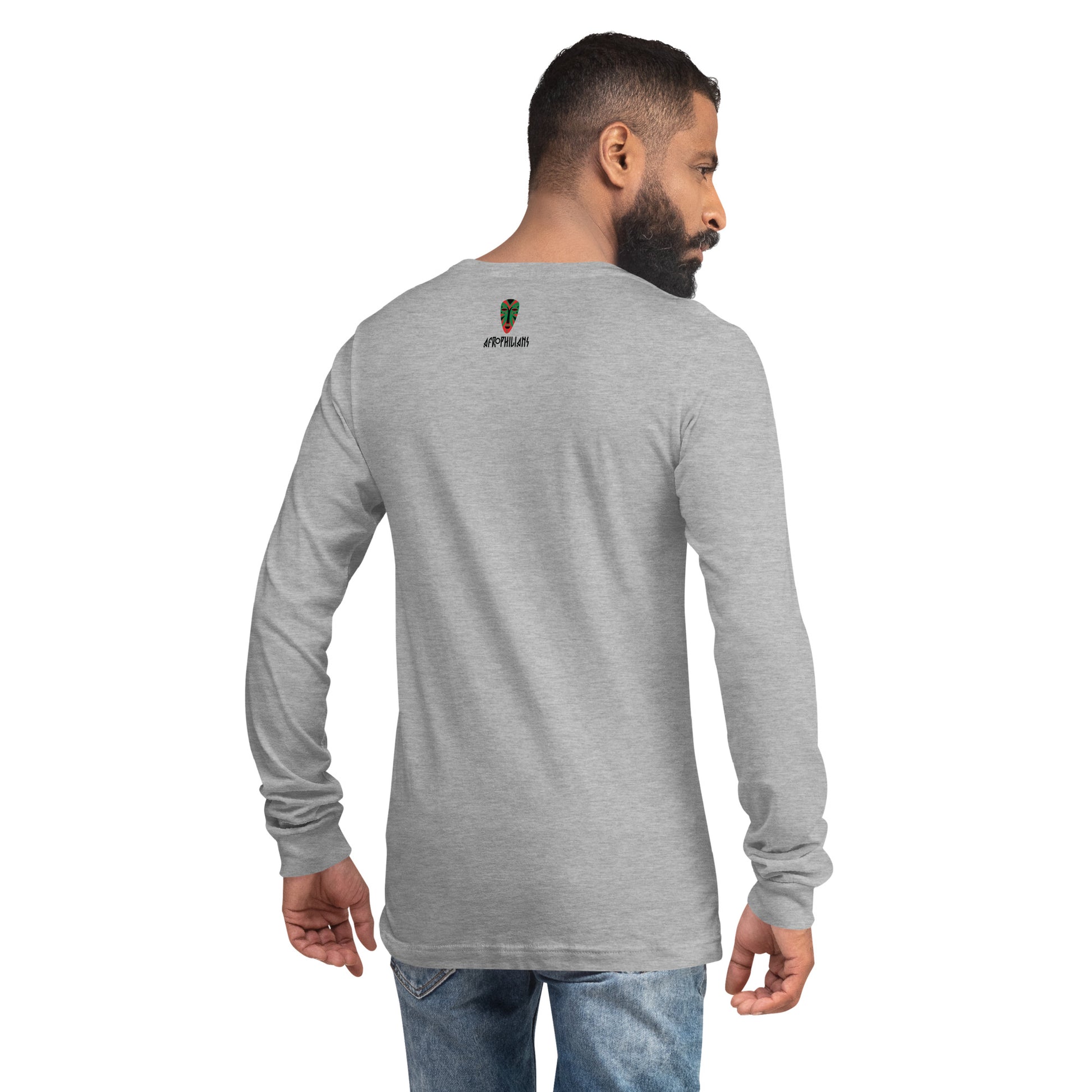 Black professional wearing African diaspora long sleeve t-shirt