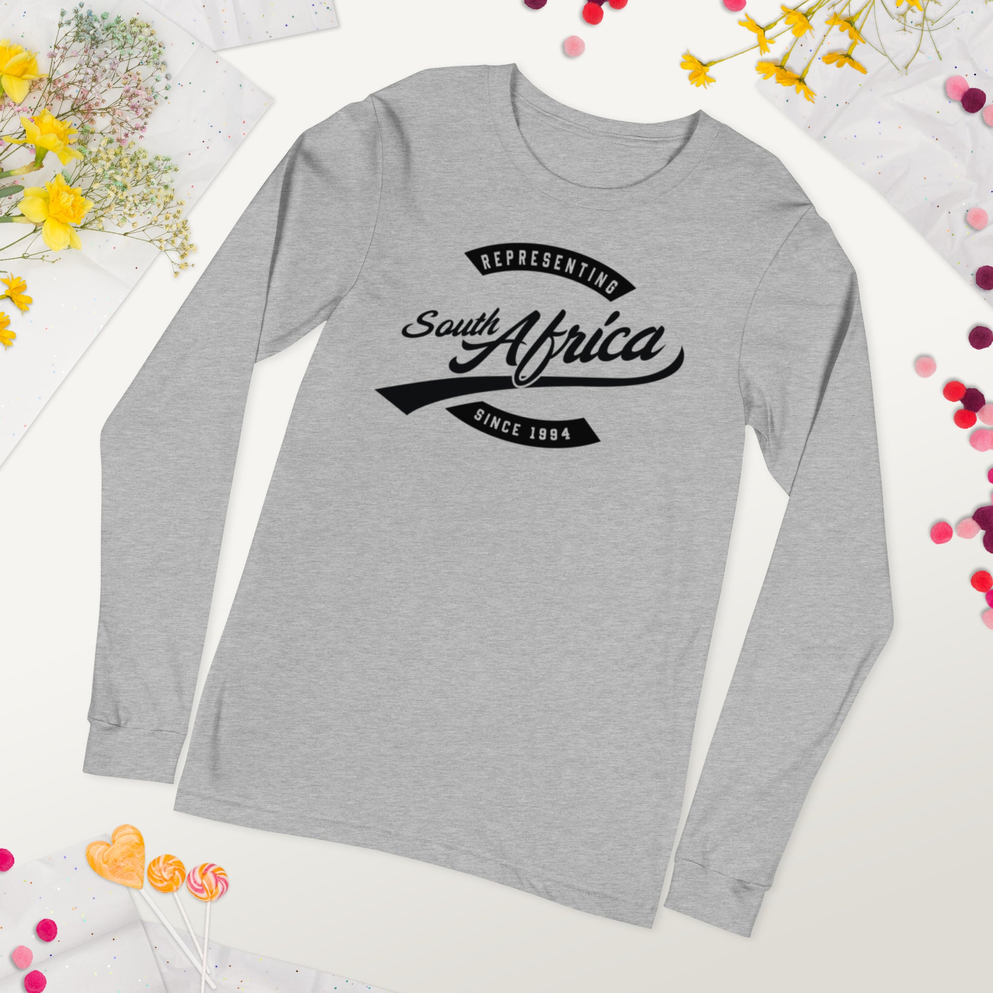 Black professional wearing African diaspora long sleeve t-shirt