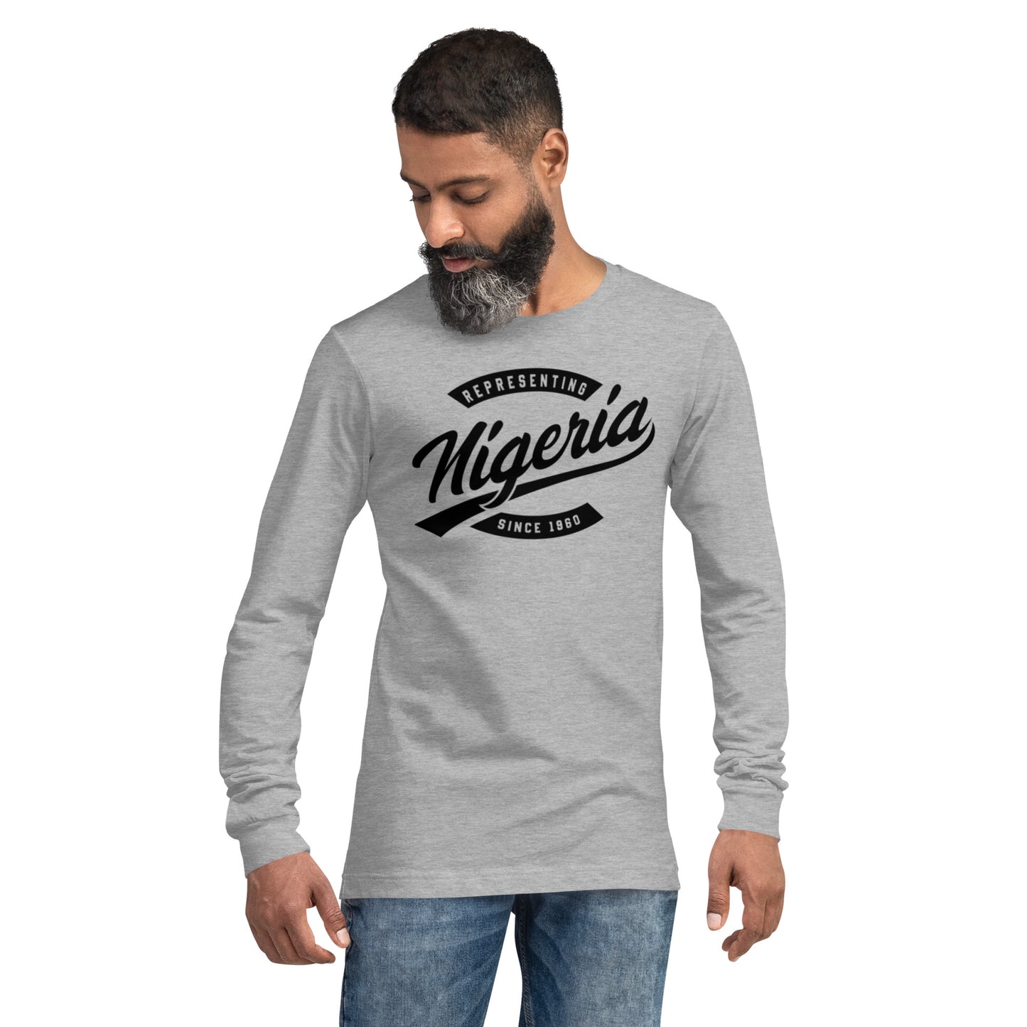 Black professional wearing African diaspora long sleeve t-shirt