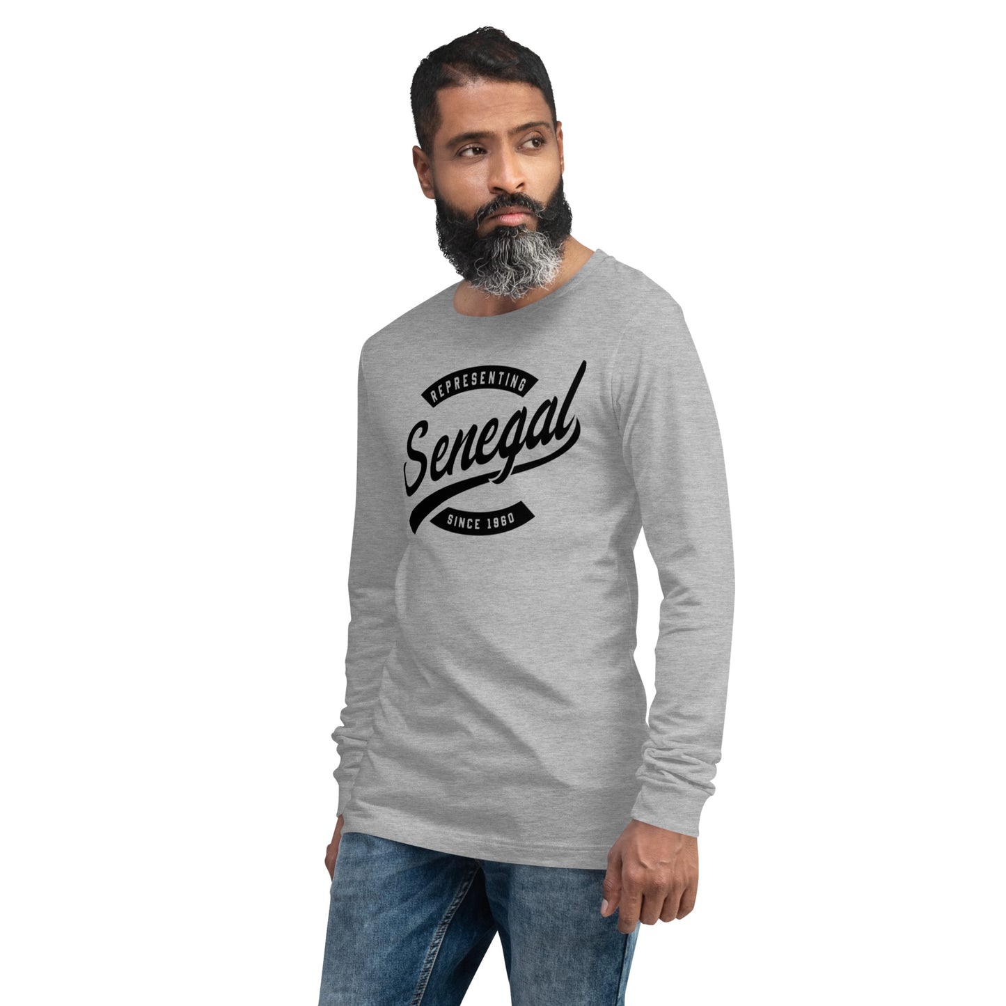 Black professional wearing African diaspora long sleeve t-shirt