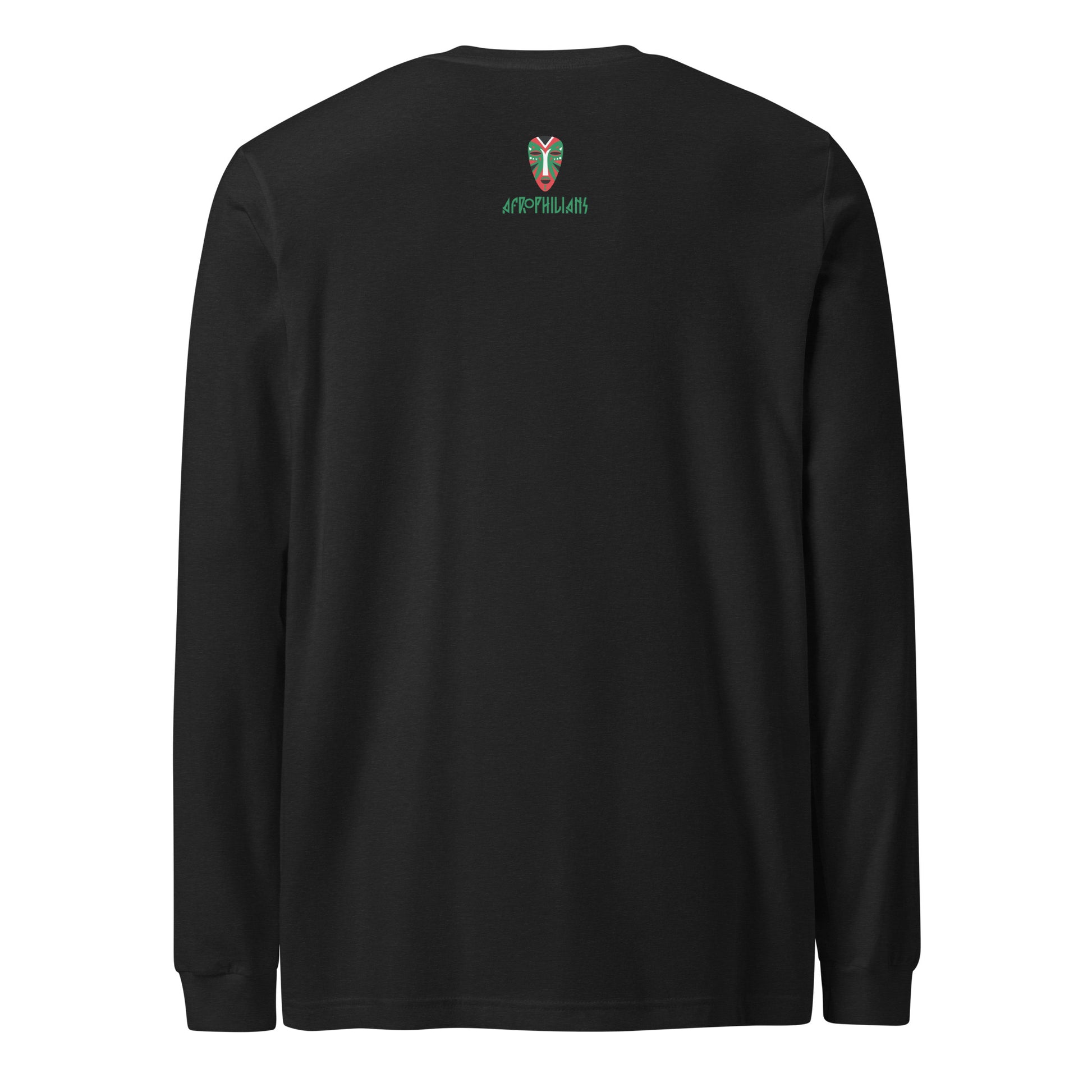 Black professional wearing African diaspora long sleeve t-shirt