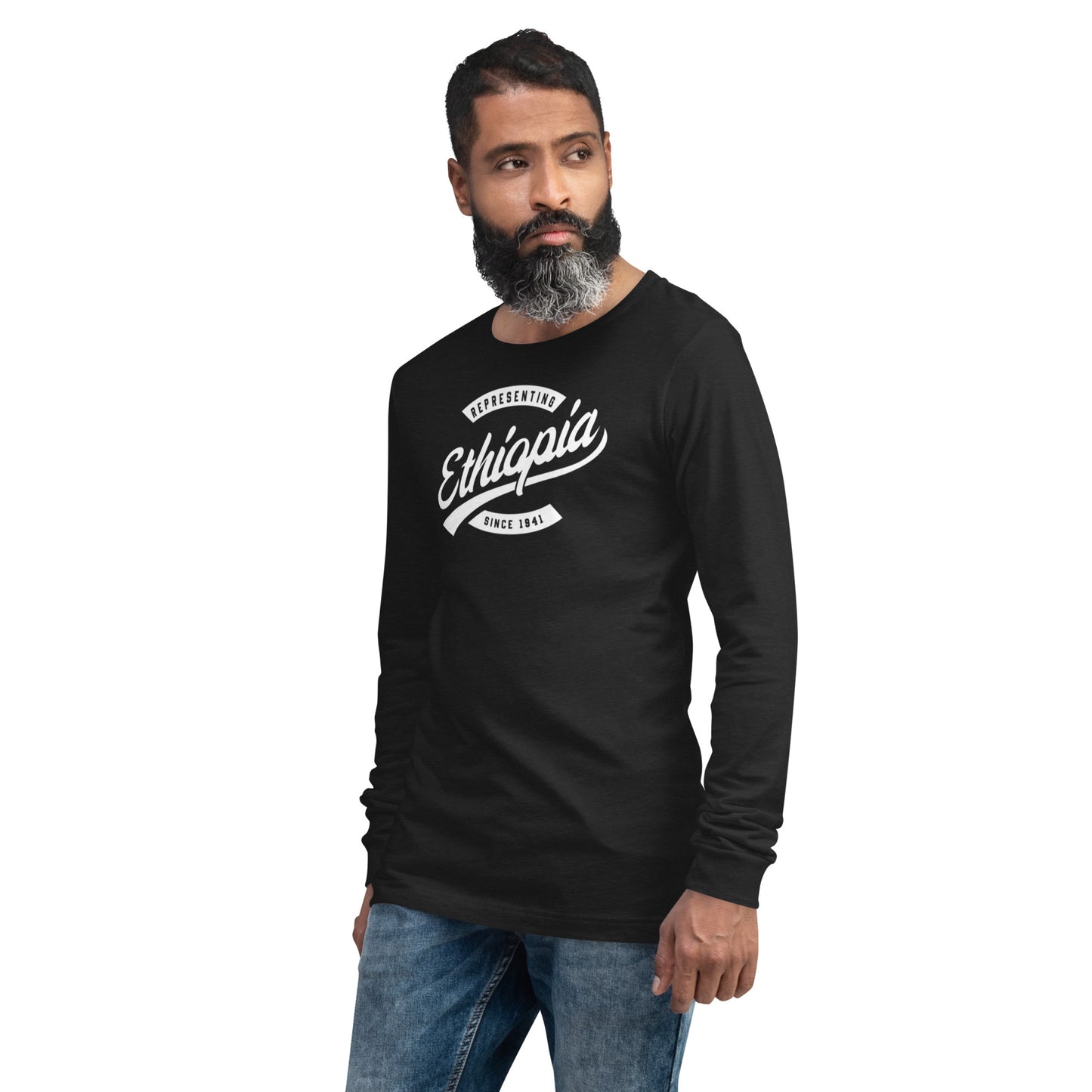 Black professional wearing African diaspora long sleeve t-shirt