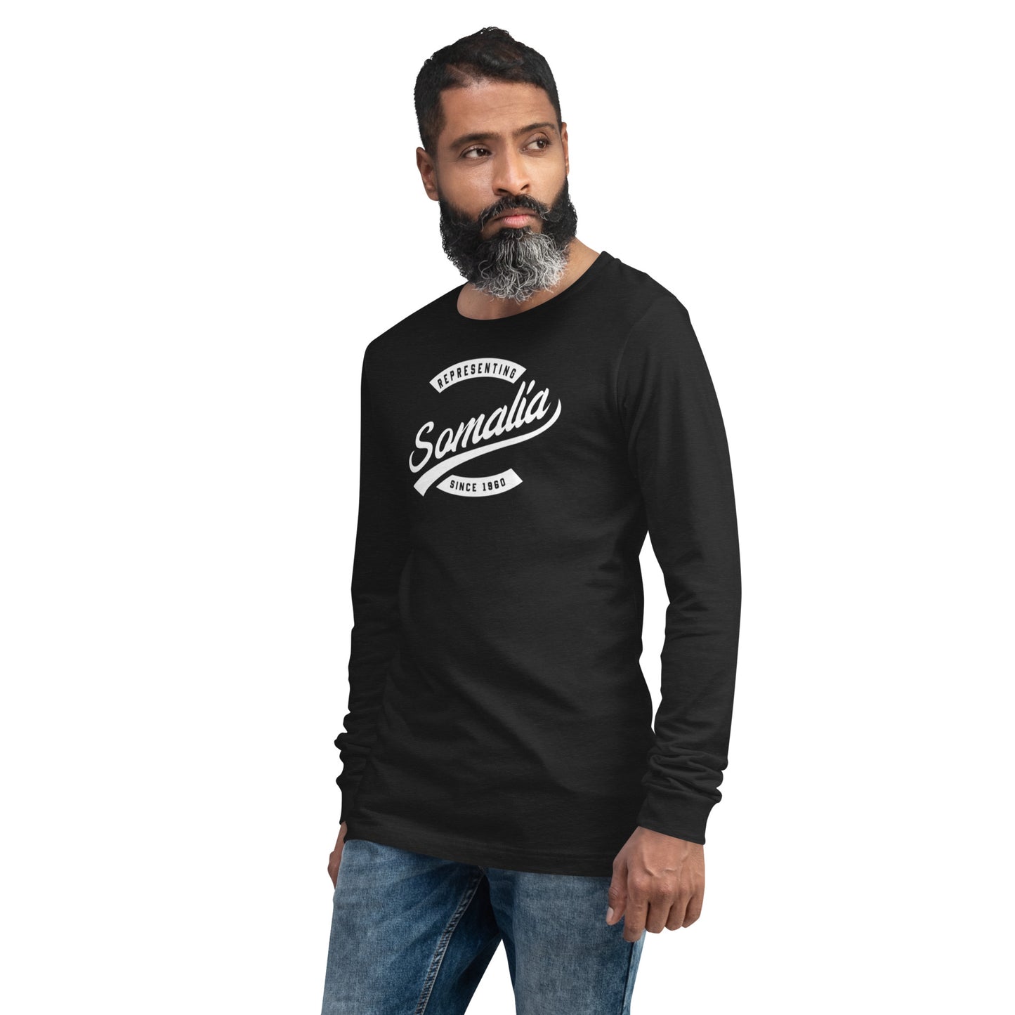 Black professional wearing African diaspora long sleeve t-shirt