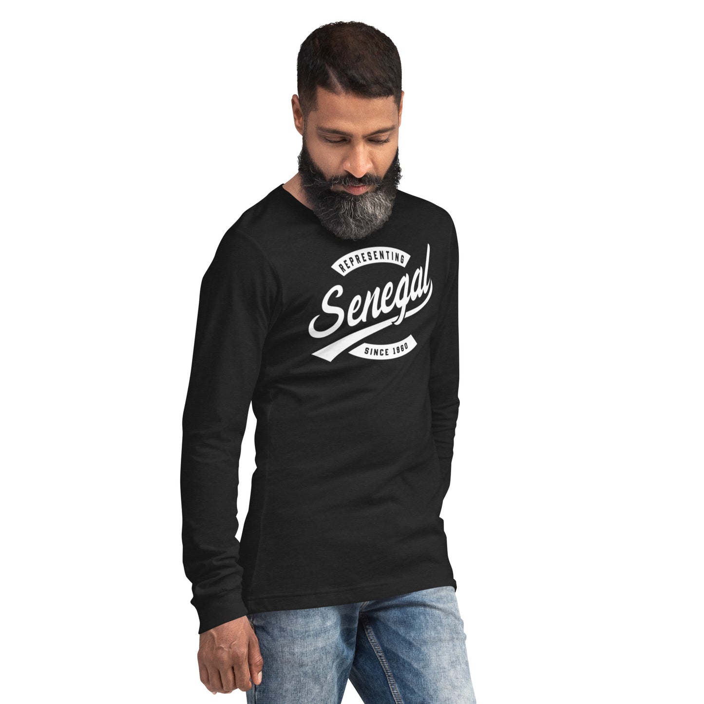 Black professional wearing African diaspora long sleeve t-shirt