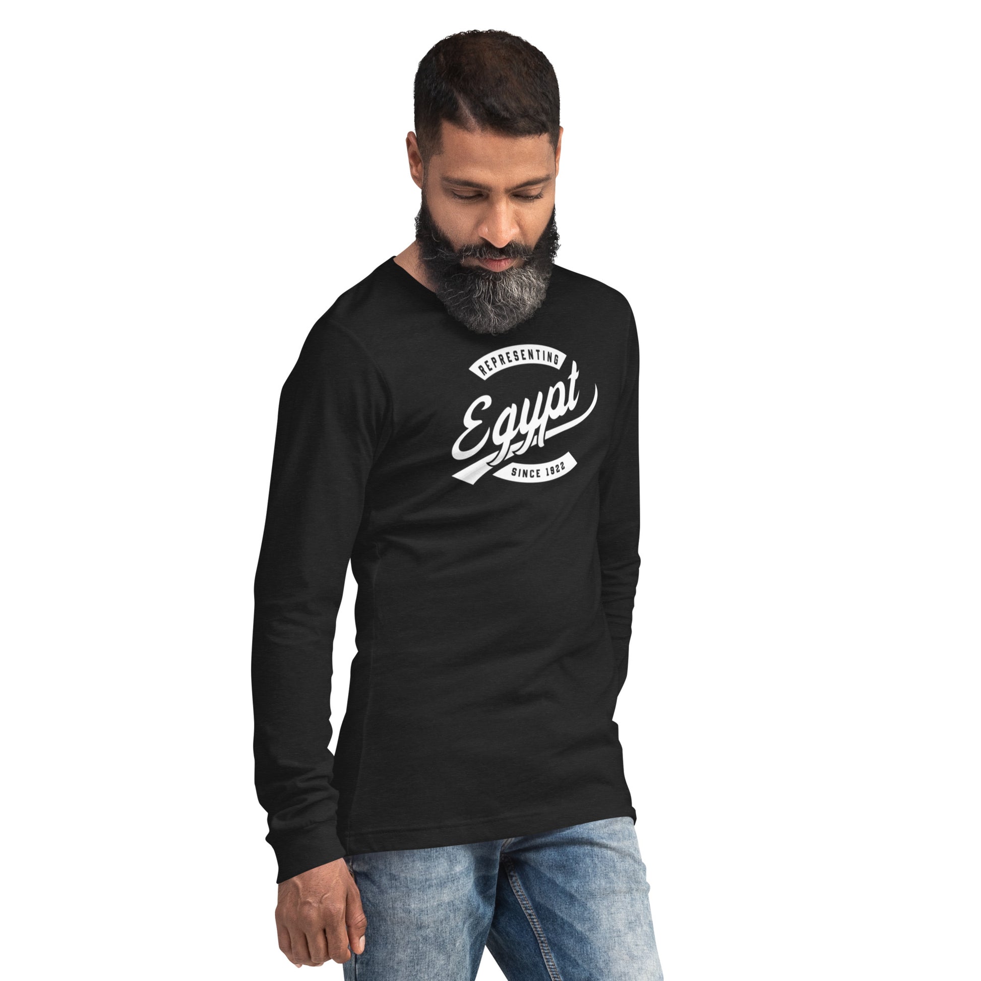 Black professional wearing African diaspora long sleeve t-shirt