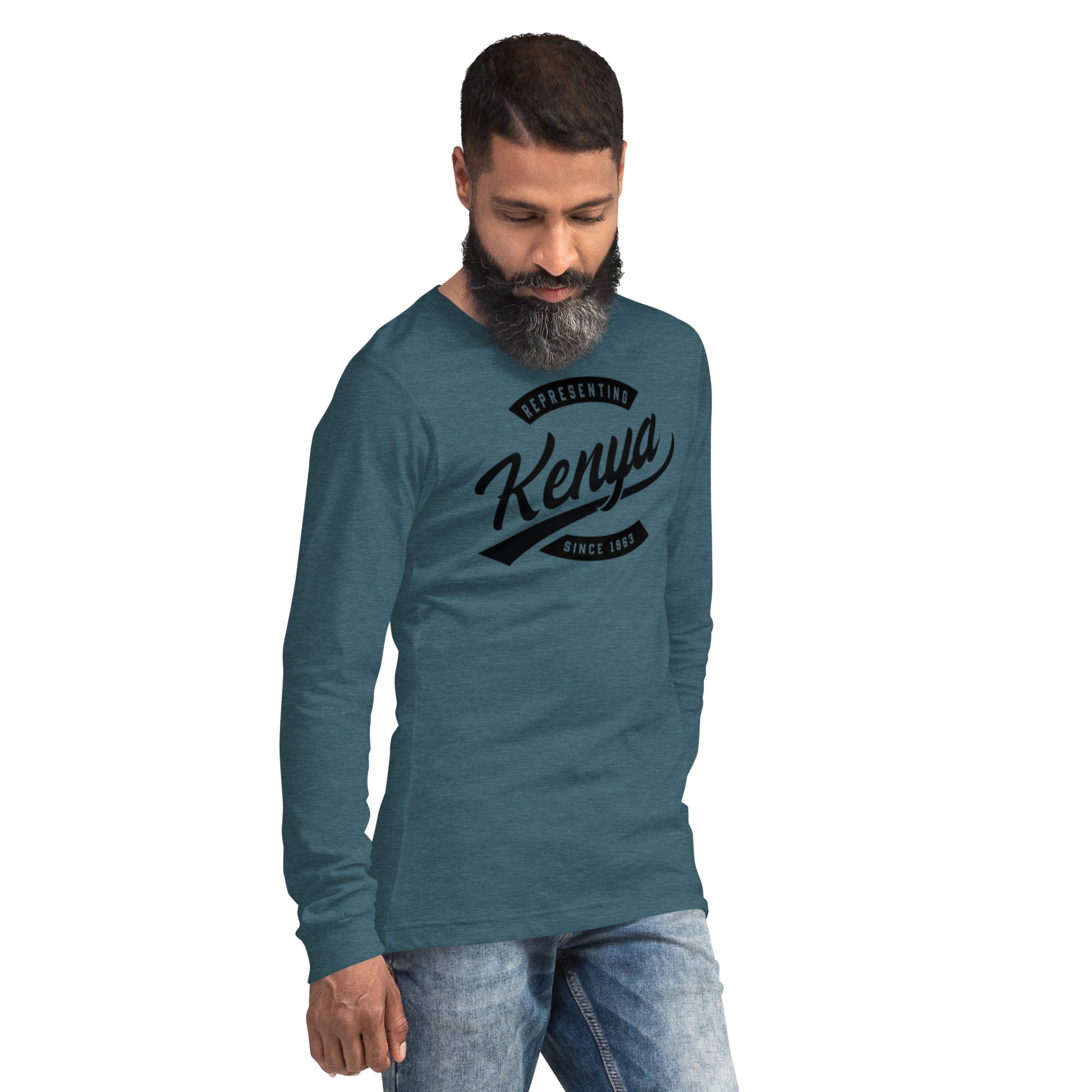 Black professional wearing African diaspora long sleeve t-shirt