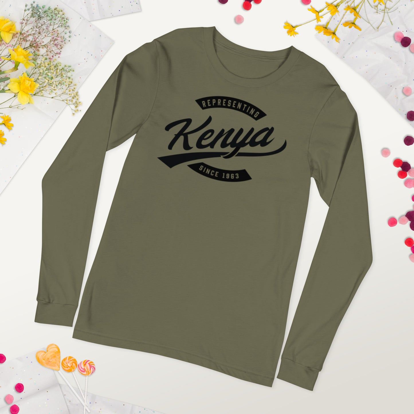 Black professional wearing African diaspora long sleeve t-shirt