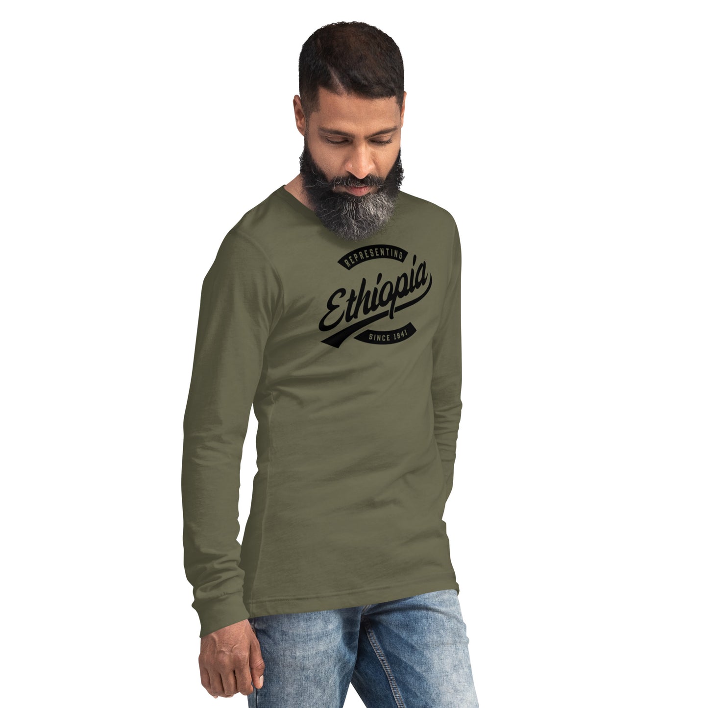 Black professional wearing African diaspora long sleeve t-shirt