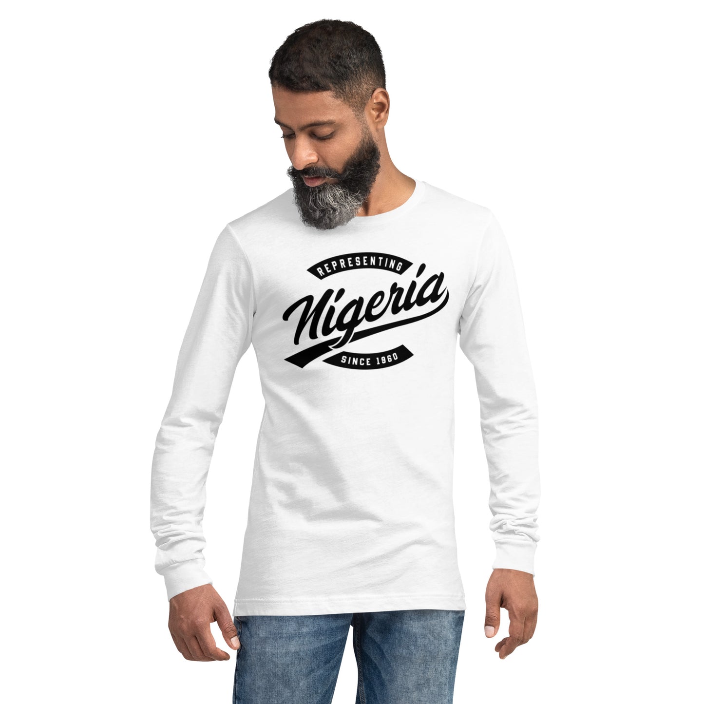 Black professional wearing African diaspora long sleeve t-shirt