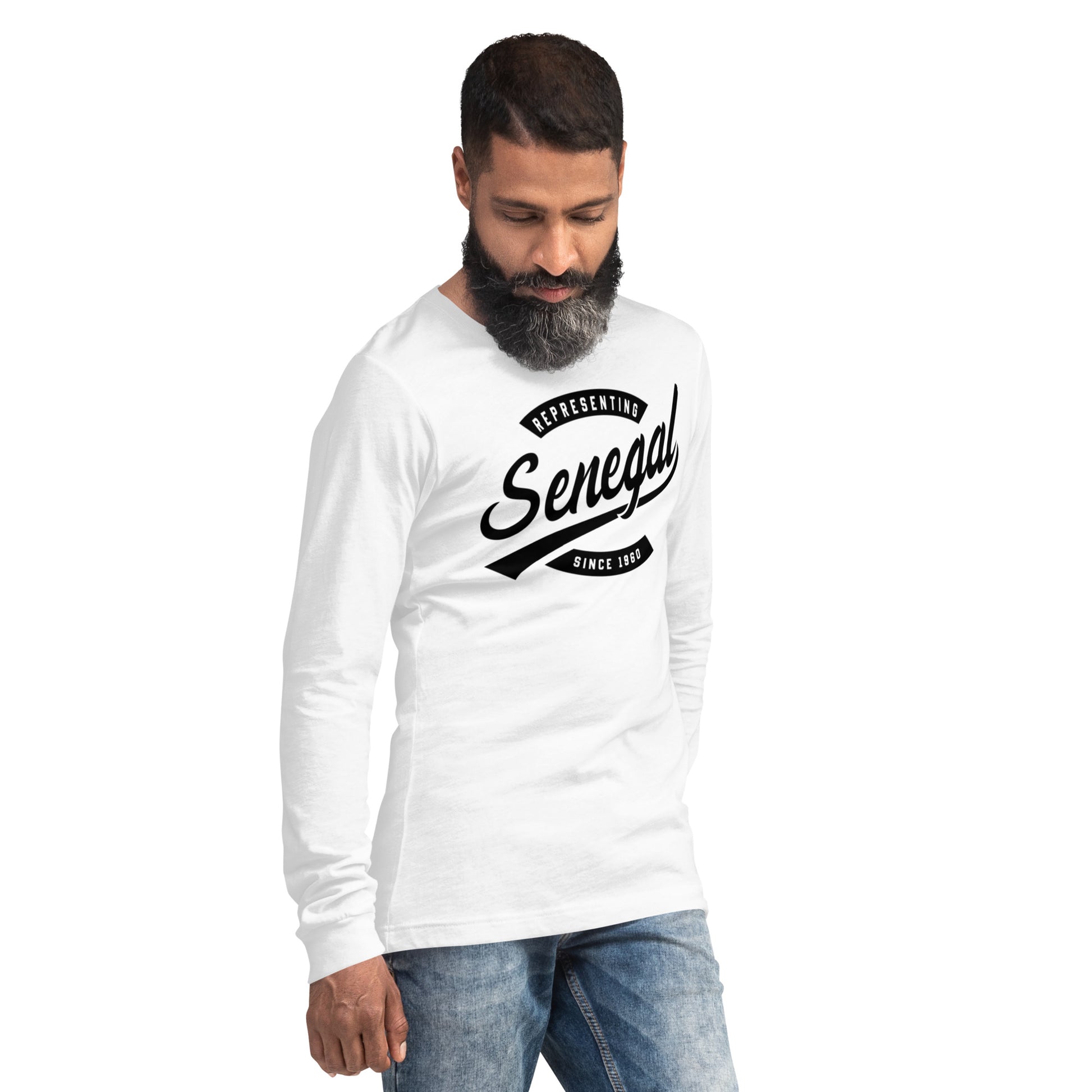 Black professional wearing African diaspora long sleeve t-shirt