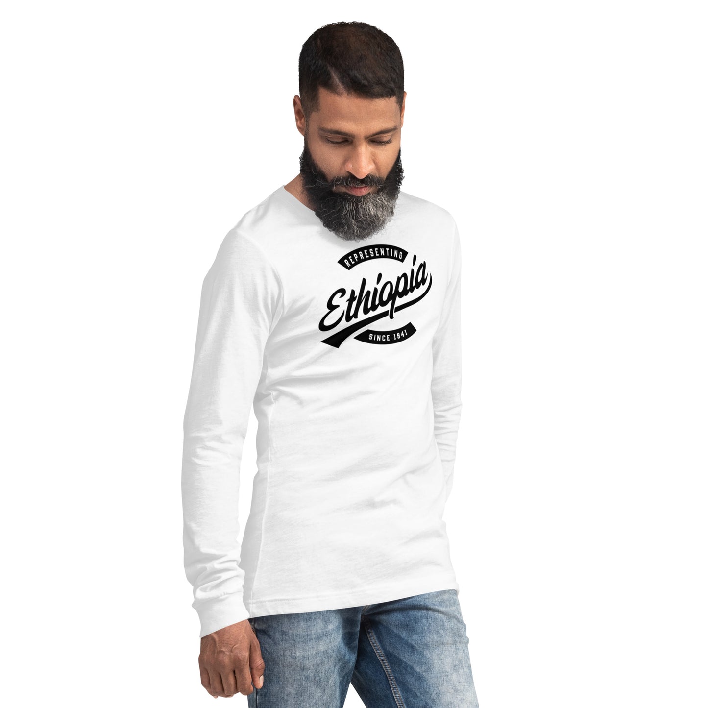 Black professional wearing African diaspora long sleeve t-shirt