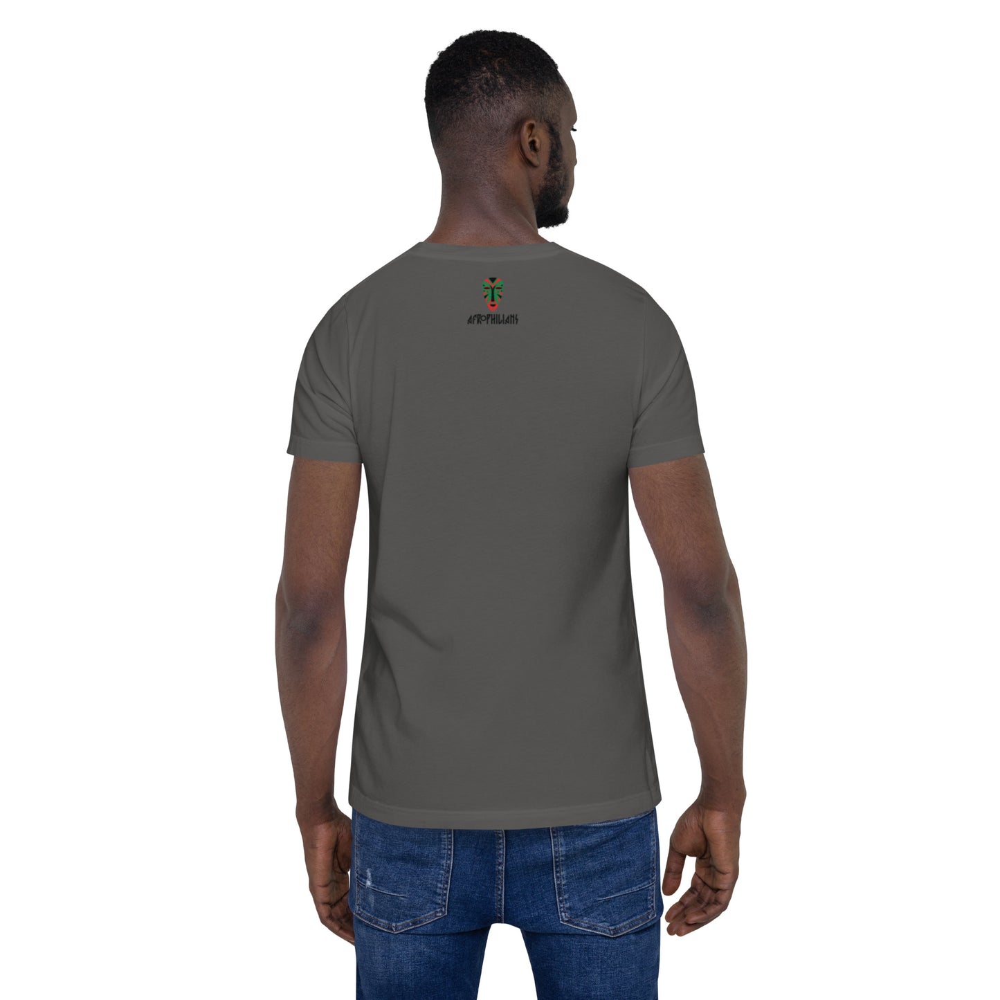 Black professional wearing African-inspired short sleeve tee