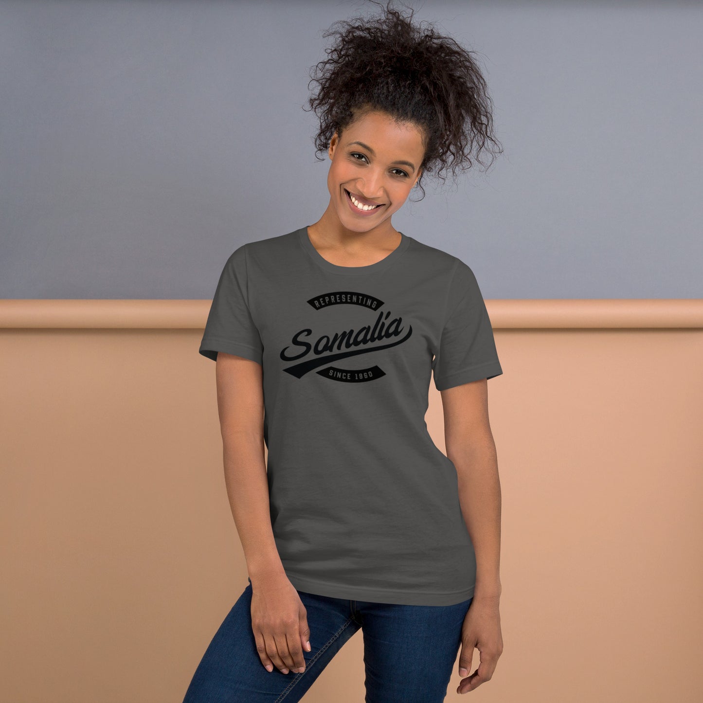 Black professional wearing African-inspired short sleeve tee
