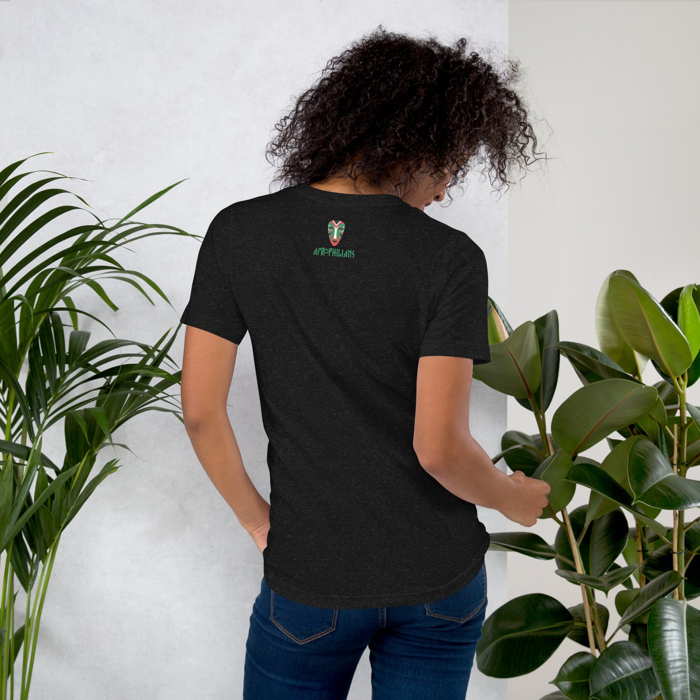 Black professional wearing African-inspired short sleeve tee