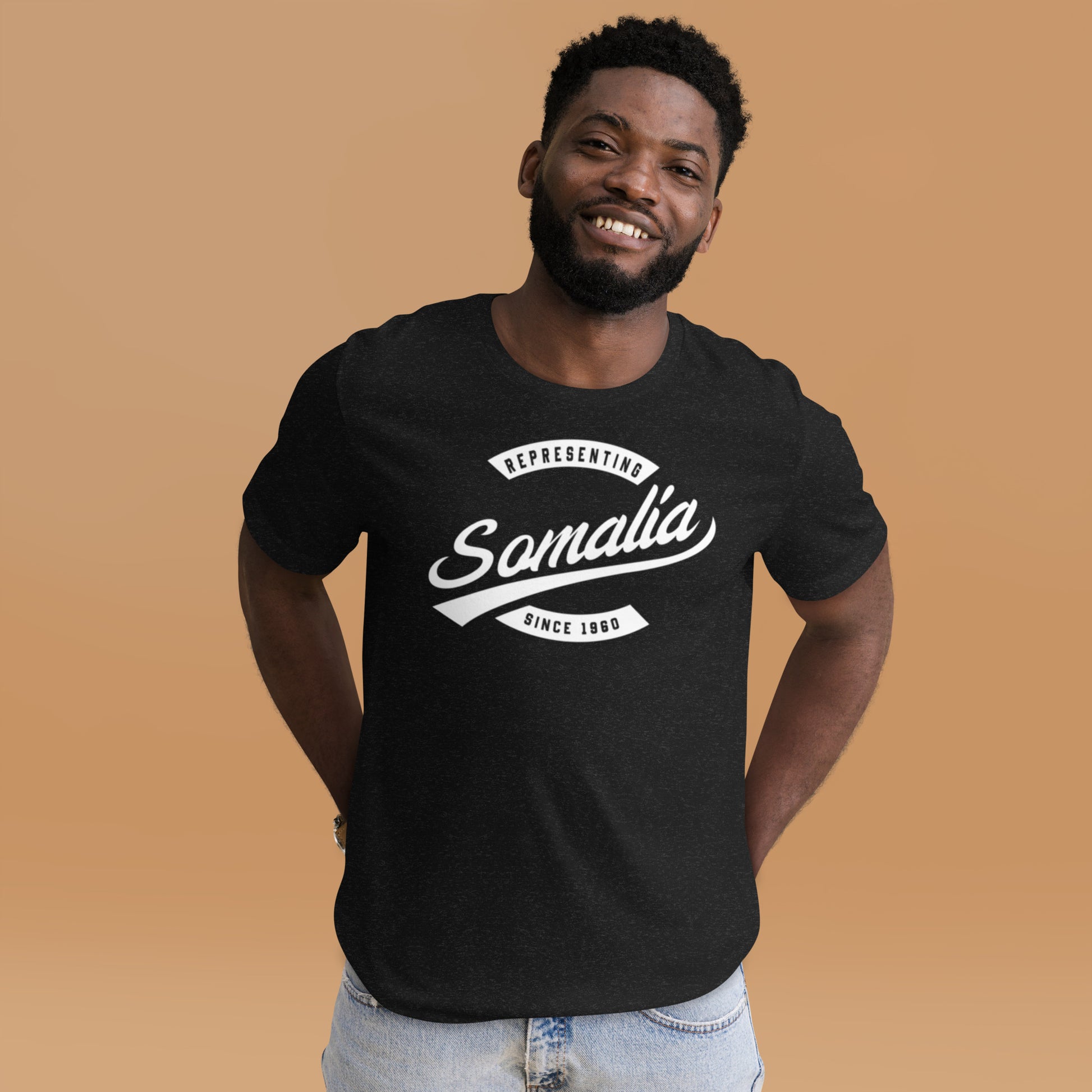 Black professional wearing African-inspired short sleeve tee