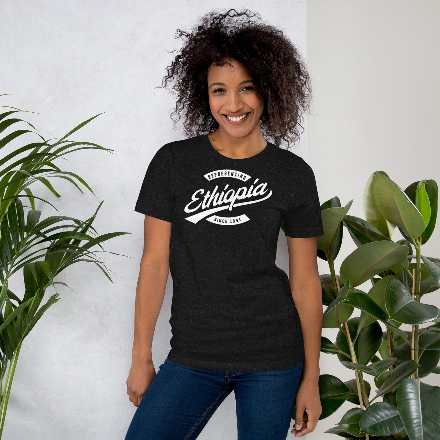 Black professional wearing African-inspired short sleeve tee