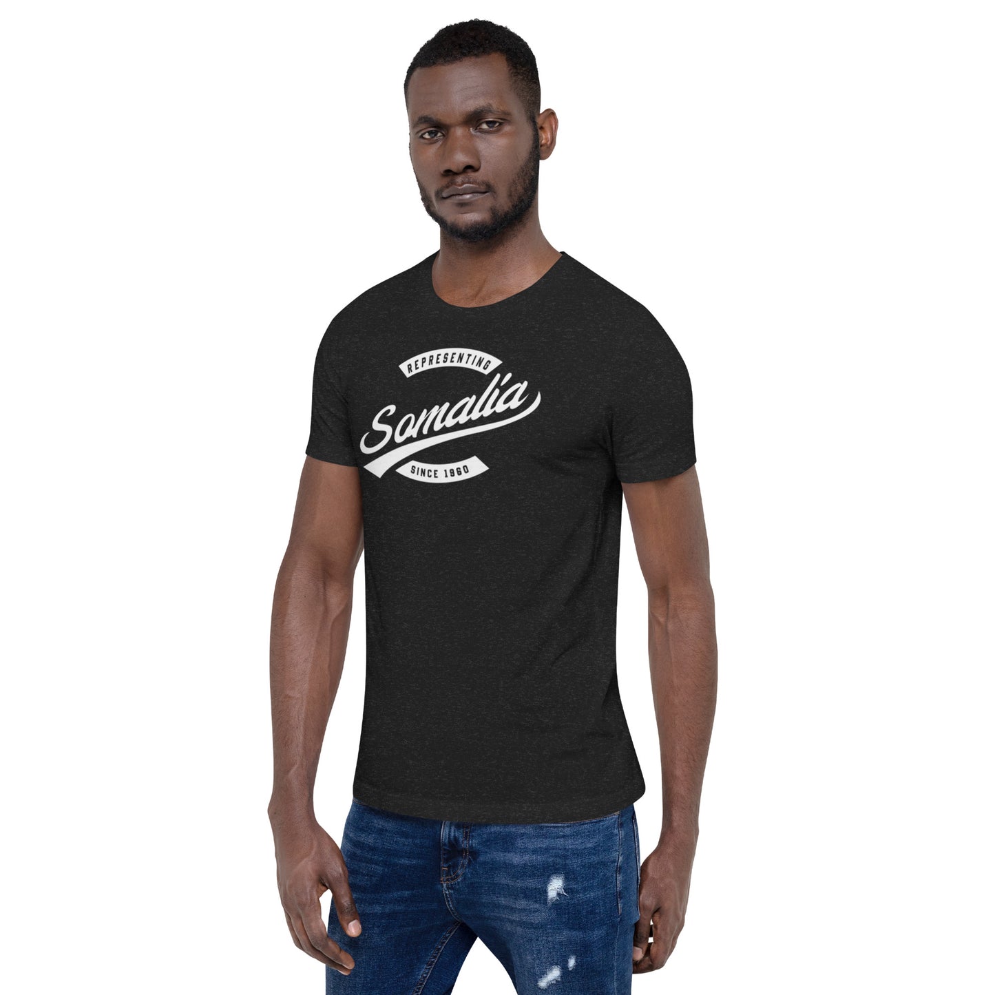 Black professional wearing African-inspired short sleeve tee