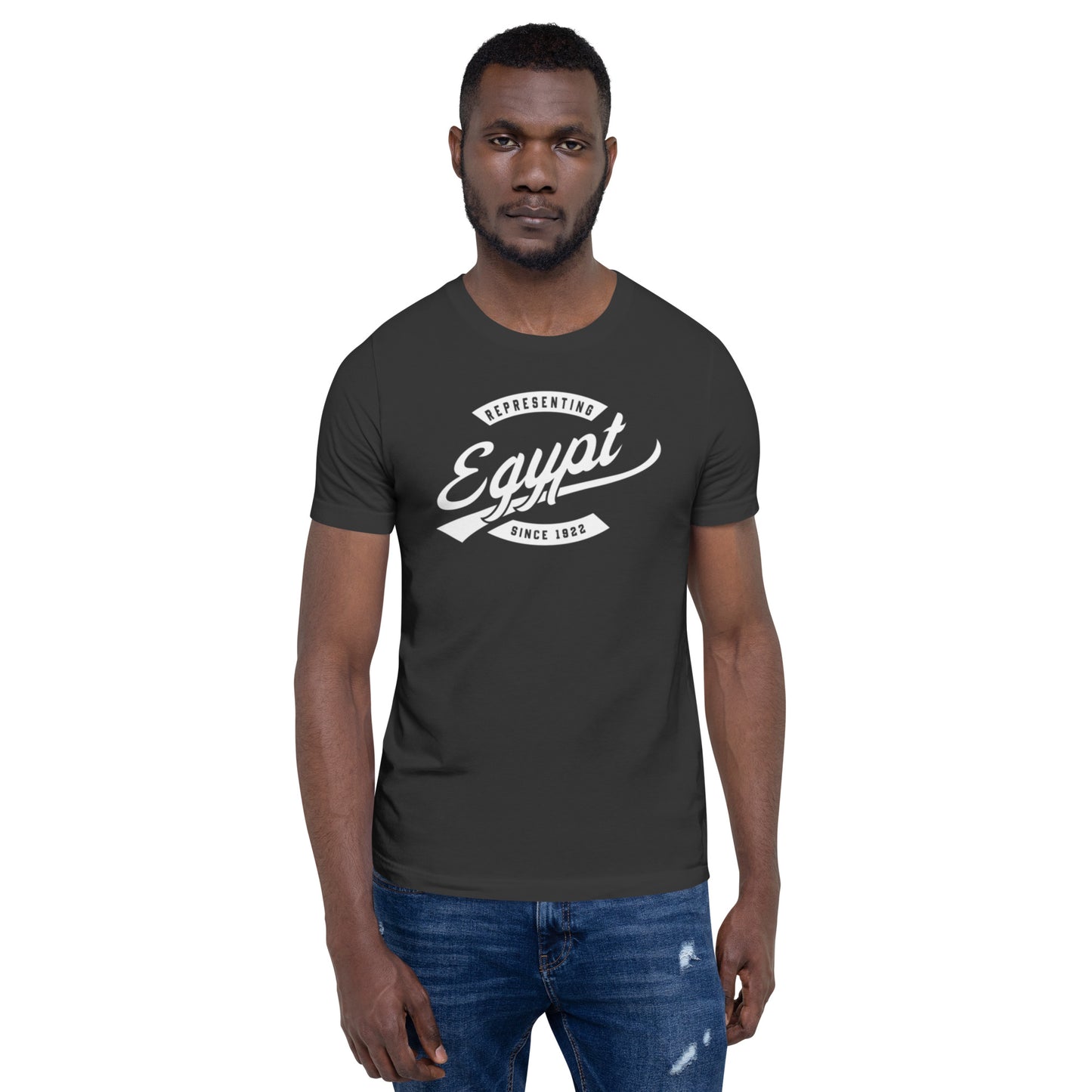Black professional wearing African-inspired short sleeve tee