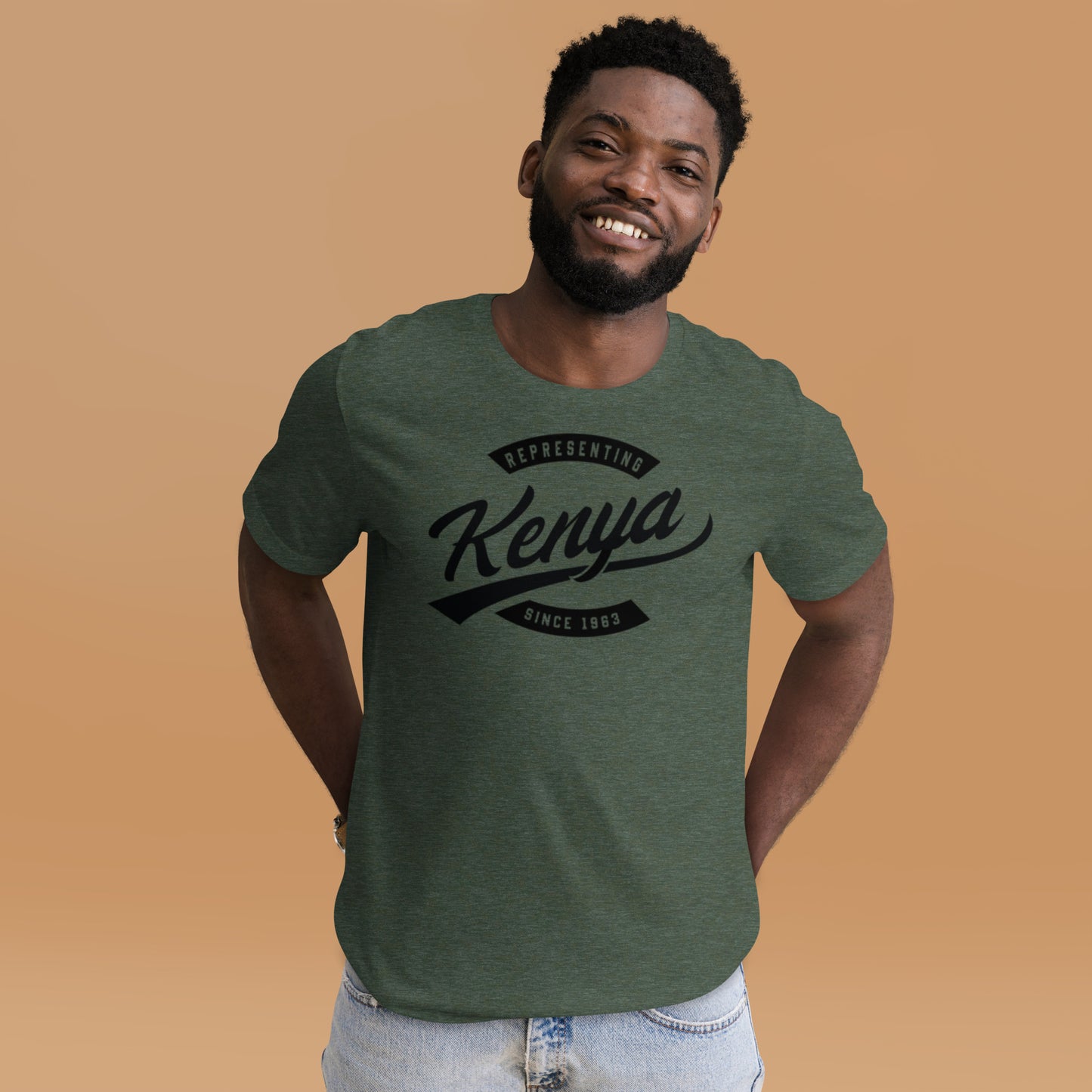 Black professional wearing African-inspired short sleeve tee