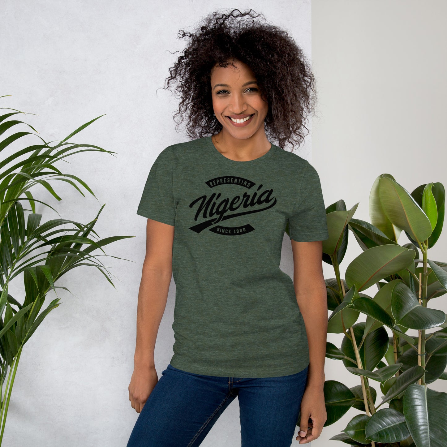Black professional wearing African-inspired short sleeve tee