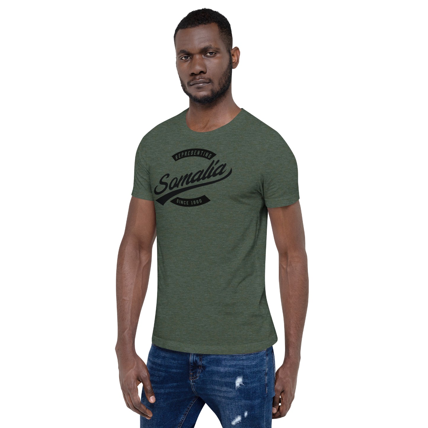 Black professional wearing African-inspired short sleeve tee