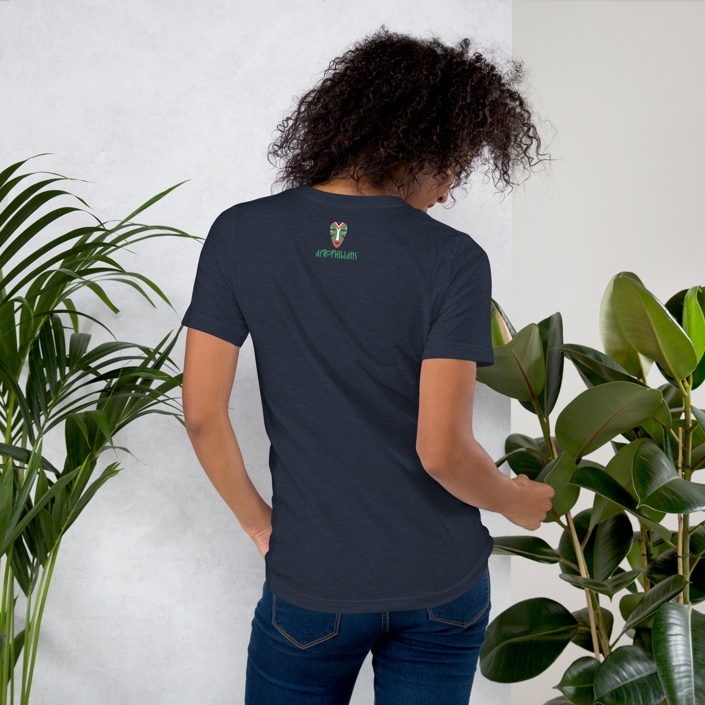 Black professional wearing African-inspired short sleeve tee