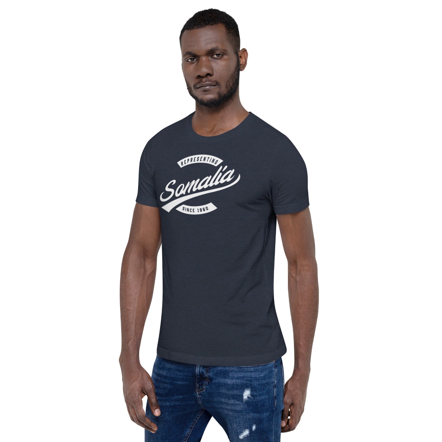Black professional wearing African-inspired short sleeve tee