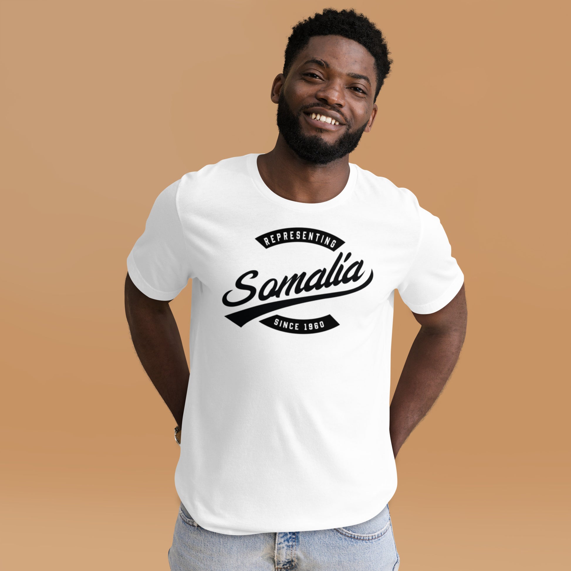 Black professional wearing African-inspired short sleeve tee