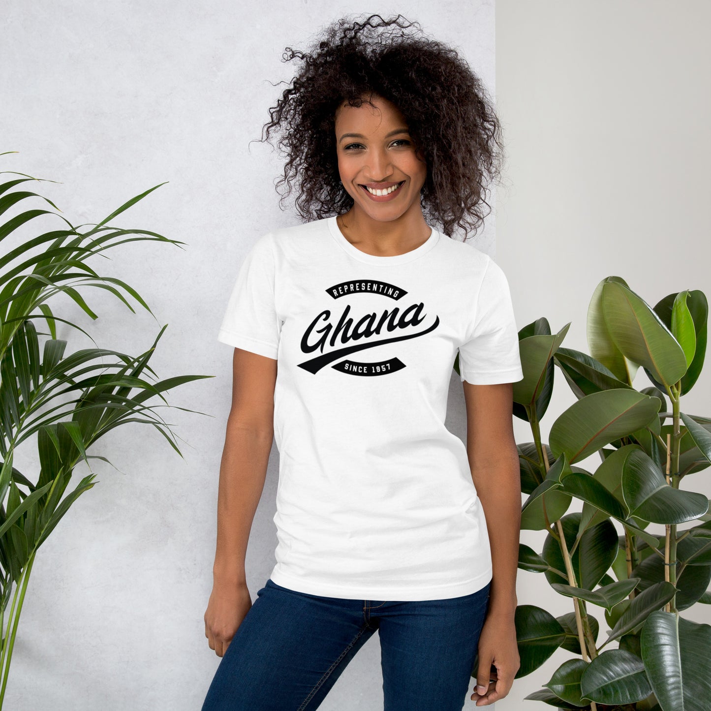 Black professional wearing African-inspired short sleeve tee