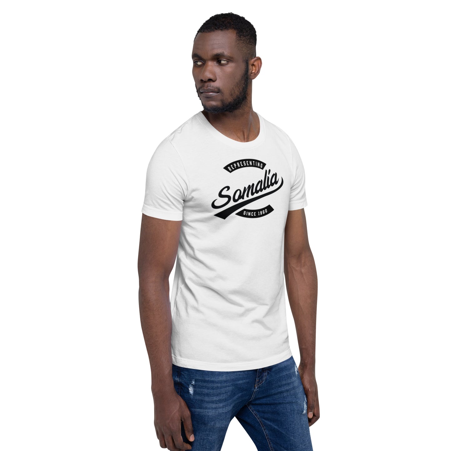Black professional wearing African-inspired short sleeve tee